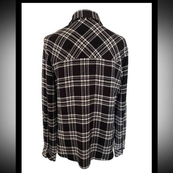 Idyllwind Fueled By Miranda Lambert Black White Plaid Pearl Snap Closure, XS - Picture 2 of 6